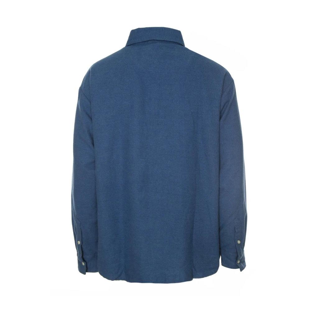 American vintage Oversized Shirt met Klassieke Kraag Blue Heren