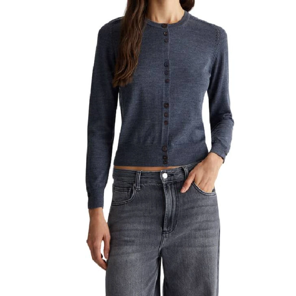 Liu Jo Navy Blauw Gebreid Vest Blue Dames