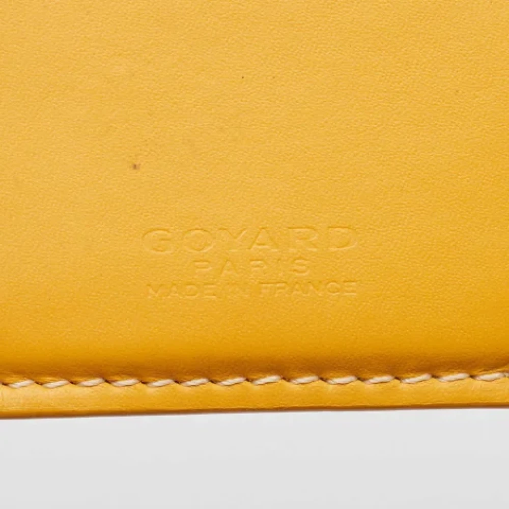 Goyard Vintage Pre-owned Coated canvas wallets Yellow Dames