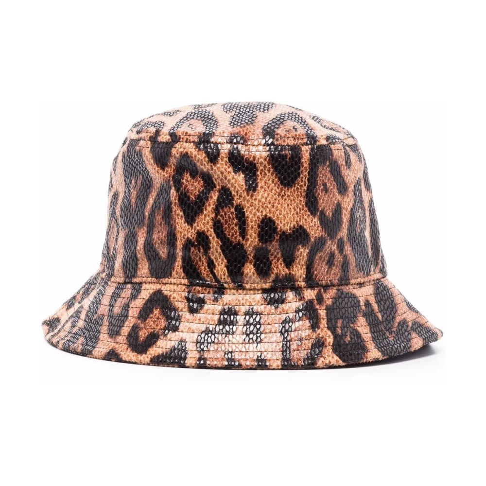 Stand Studio Leopard Print Bucket Hat Brown Dames
