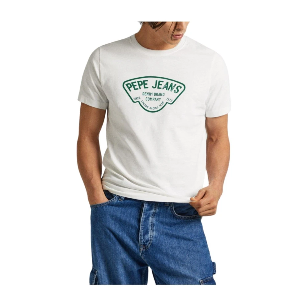 Pepe Jeans Cherry T-shirt Korte Mouw Wit White Heren