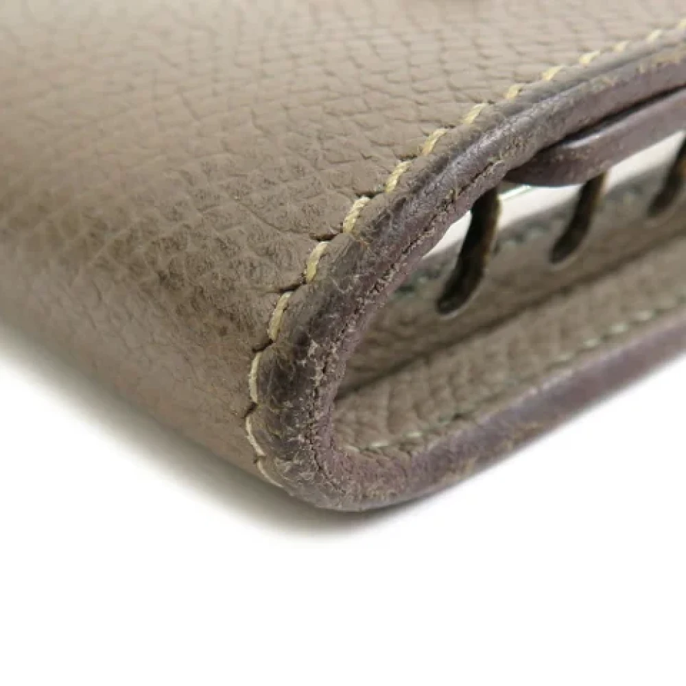Hermès Vintage Pre-owned Leather key-holders Gray Dames