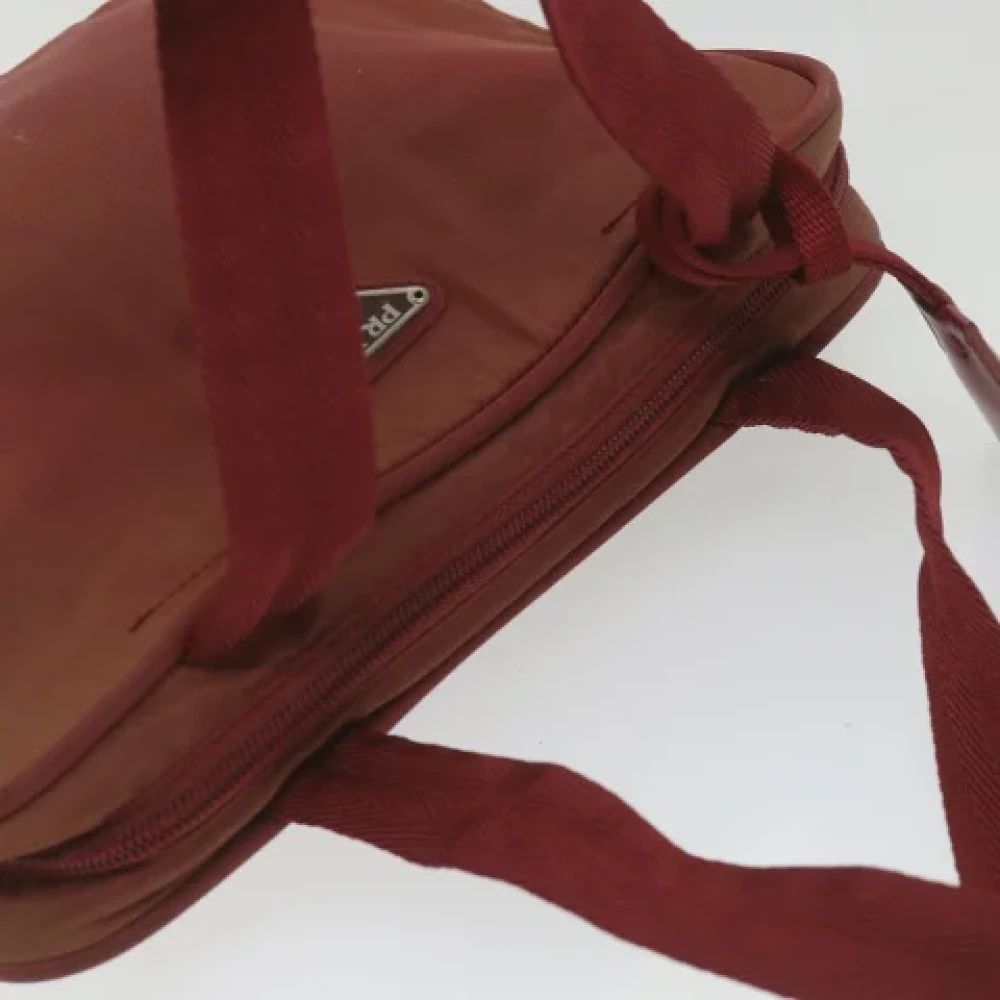 Prada Vintage Pre-owned Nylon handbags Red Dames