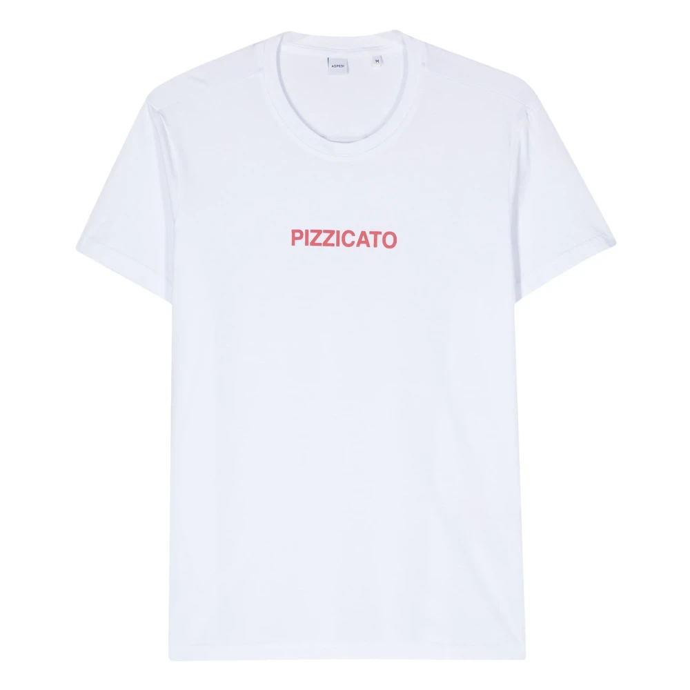 Aspesi Katoenen T-shirt met uniek design White Heren