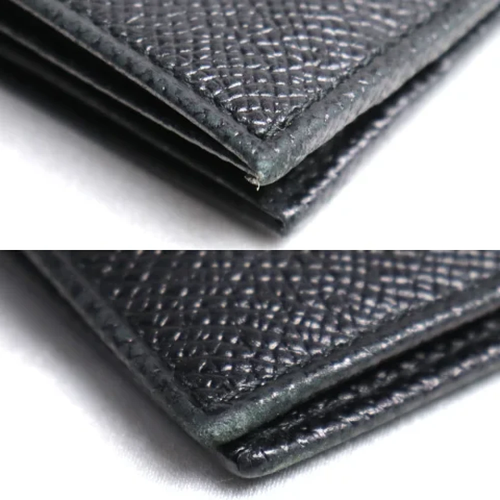 Bvlgari Vintage Pre-owned Leather wallets Black Heren
