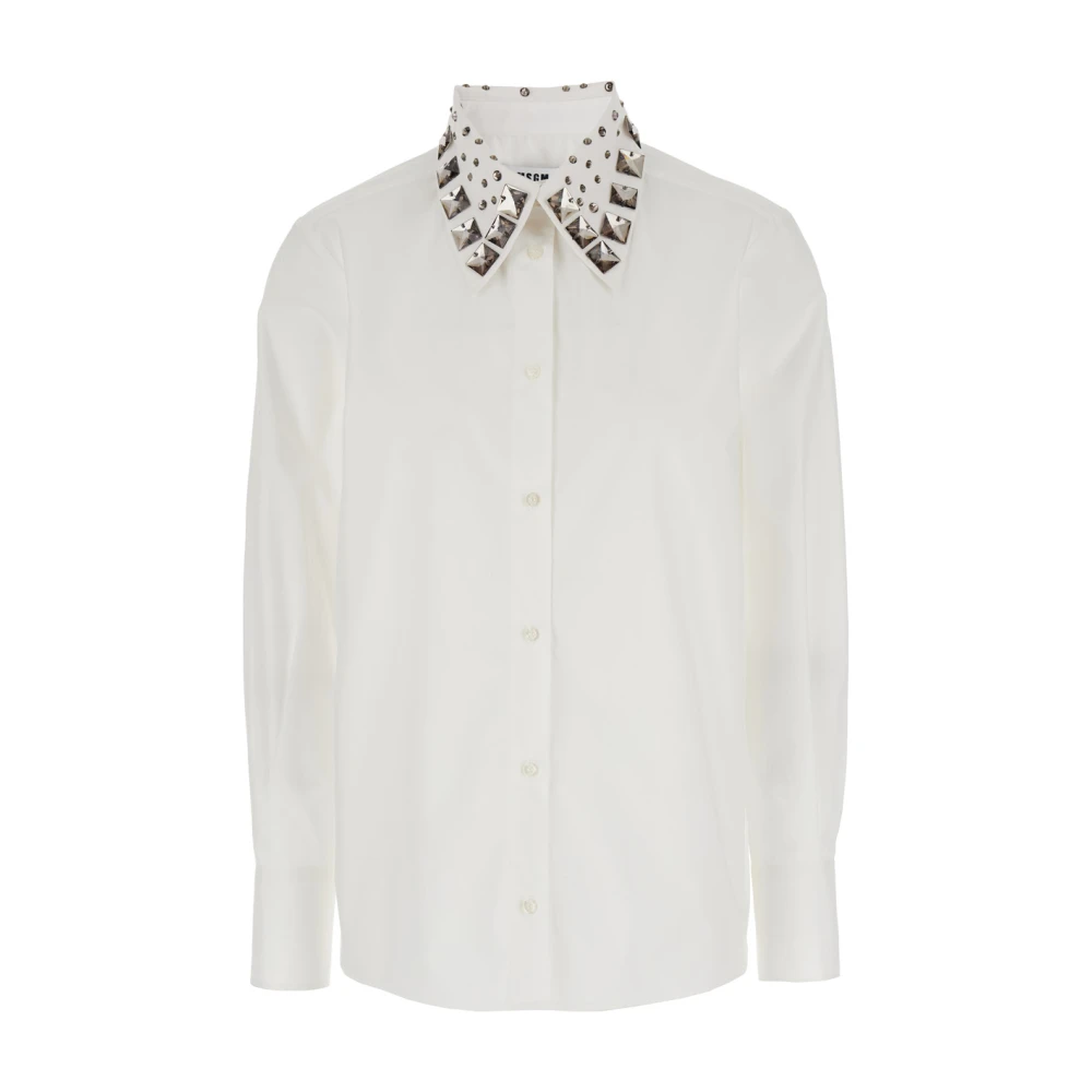 Msgm Witte Shirt met Afneembare Kraag White Dames