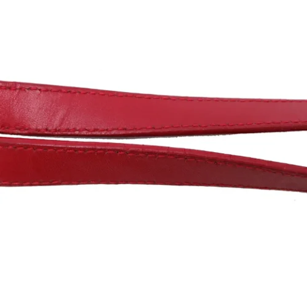 Saint Laurent Vintage Pre-owned Leather handbags Red Dames
