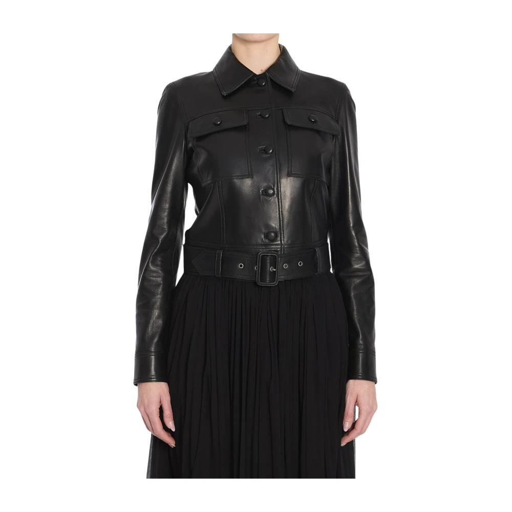 Saint Laurent Zwarte Jassen voor Stijlvolle Look Black Dames