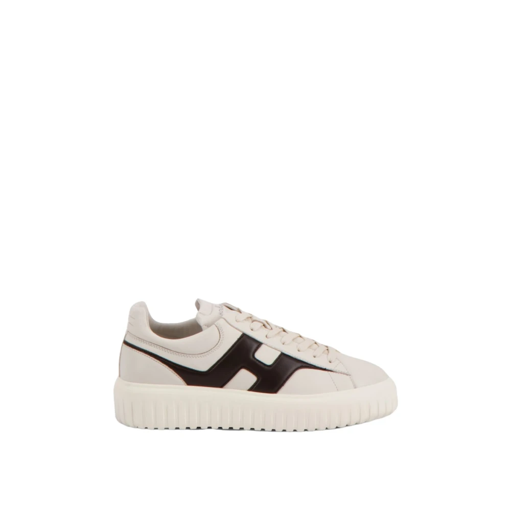Hogan Italiaanse leren sneakers Heren Schoenen Beige