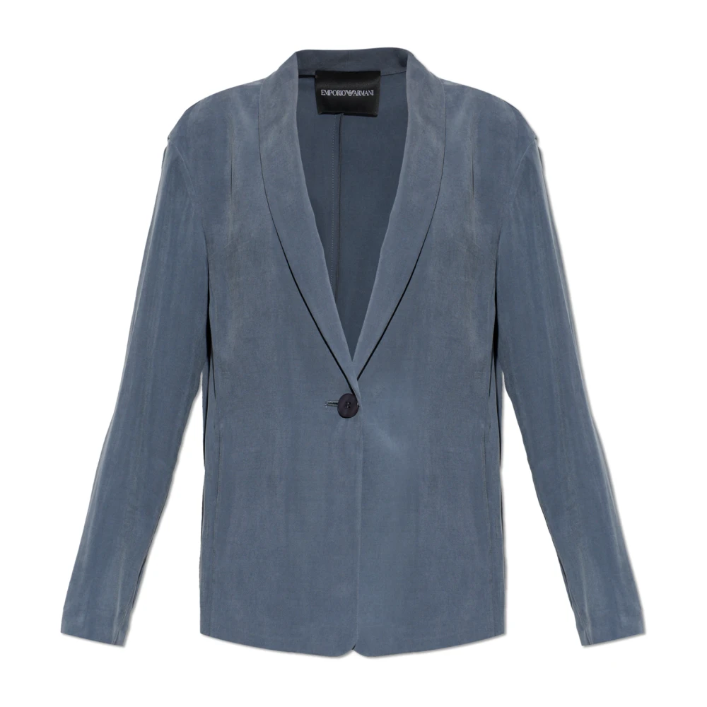 Emporio Armani Veste En Twill Délavé Femme Vestes Bleu 40 Fr