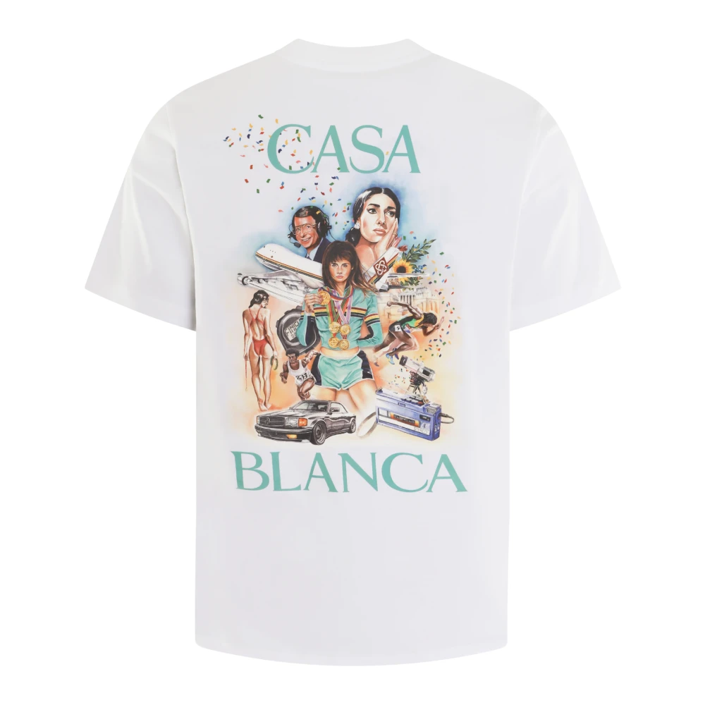 Casablanca Sport Celebration Heren Stijlvol Shirt White Heren