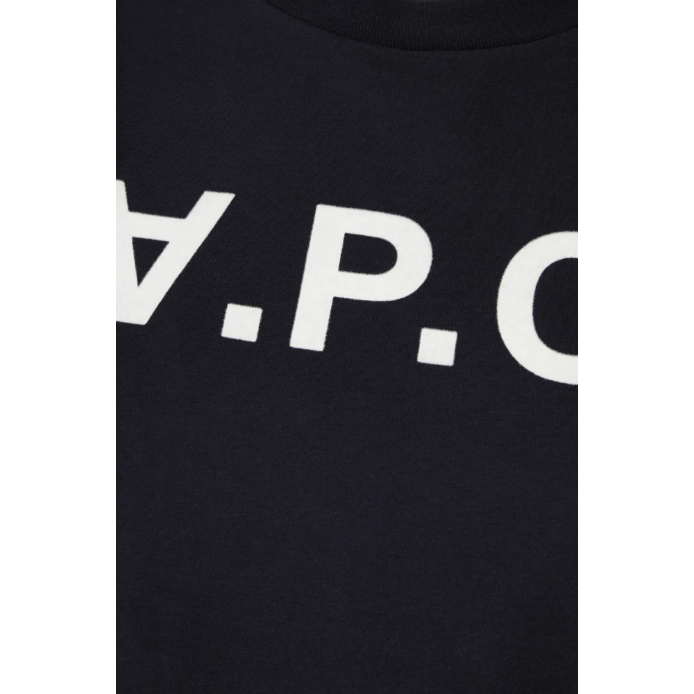 A.p.c. Casual katoenen T-shirt voor heren Blue Dames