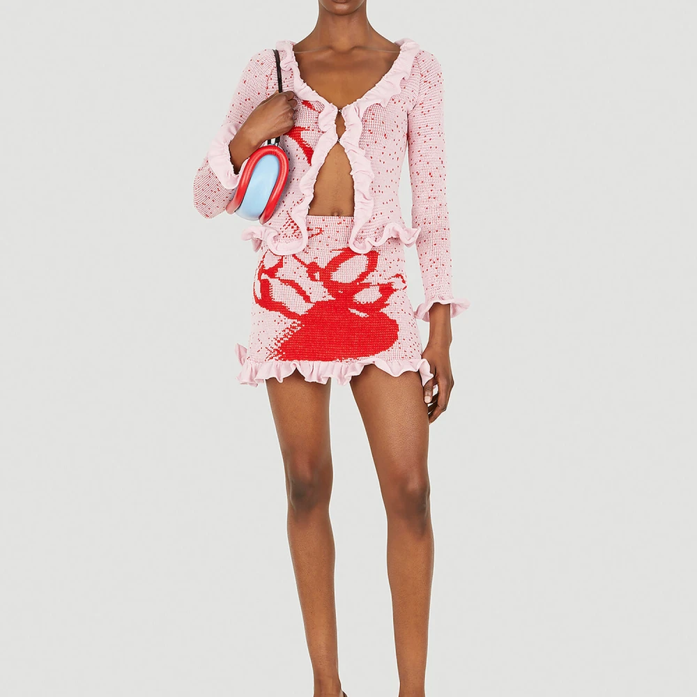 Louise Lyngh Bjerregaard Ruffle Trim Mini Skirt Multicolor Dames