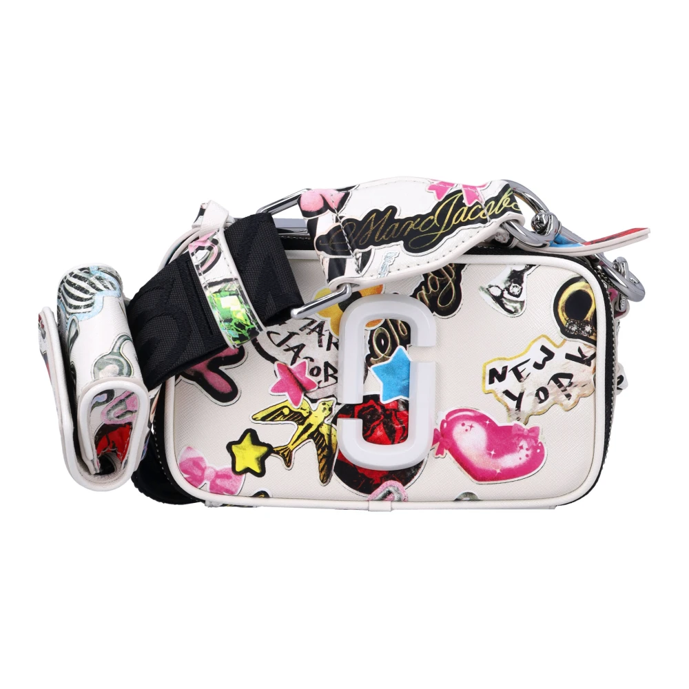 Marc Jacobs Witte Multi Handtas met Dubbele Rits Multicolor Dames