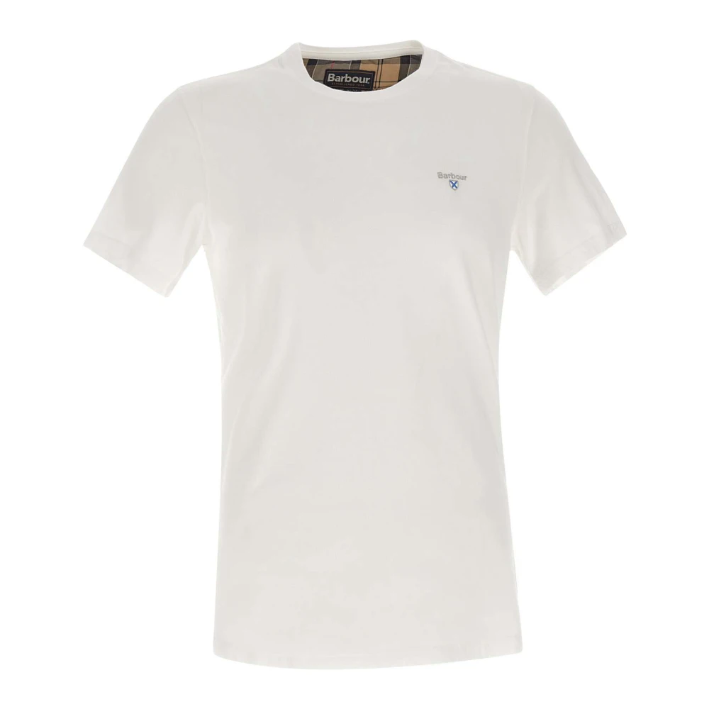 Barbour Wit Katoenen T-shirt Aboyne Stijl White Heren