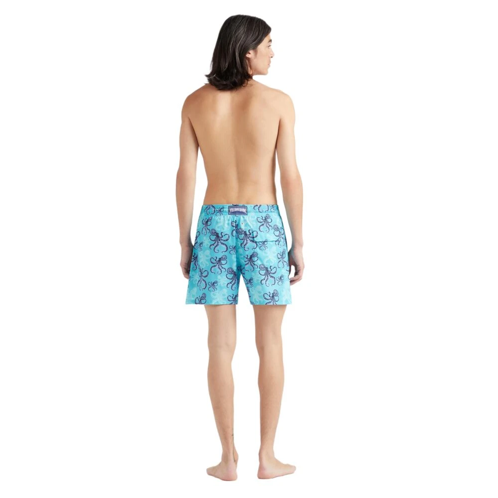 Vilebrequin Korte Octopus Stretch Zwemshorts voor Heren Blue Heren