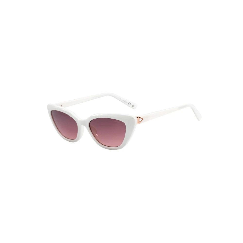 Guess Women's White Sunglasses, One Size, Injected Frame Sunglasses