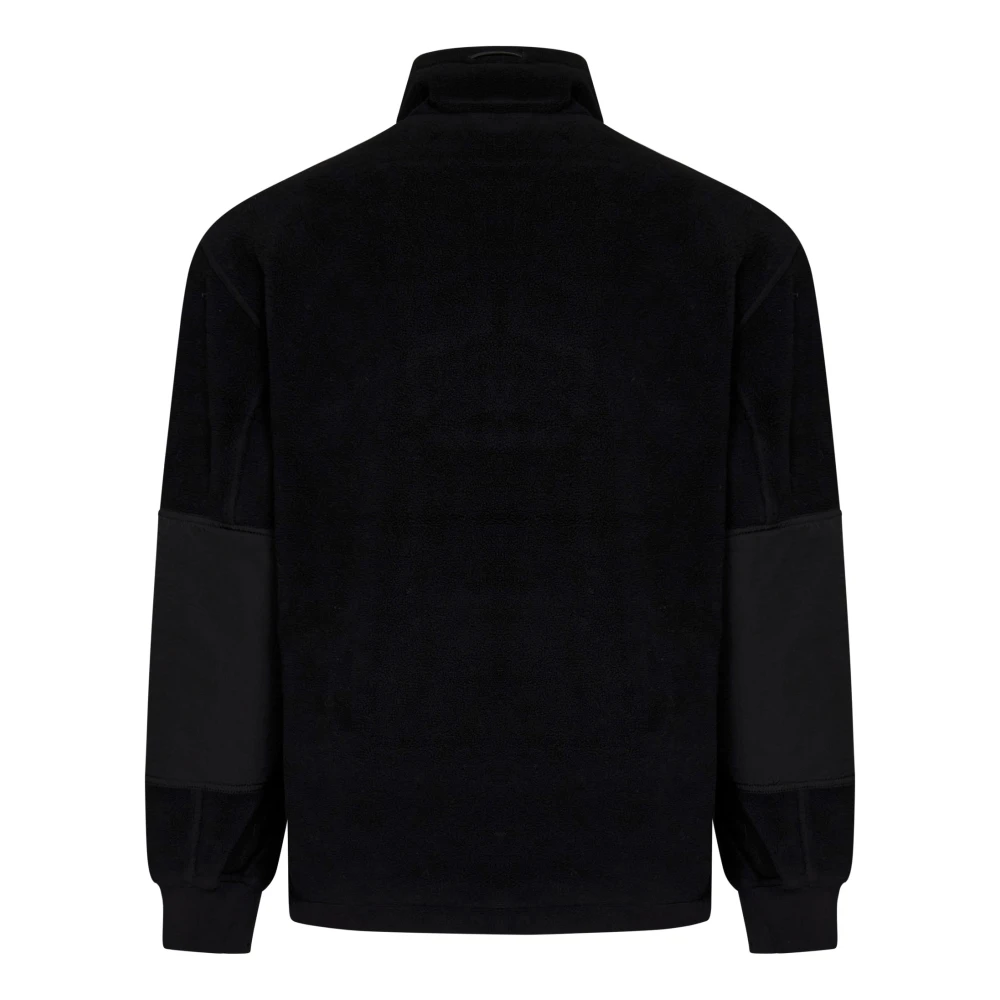 Stone Island Zwarte Jassen met Nylon Patches Black Heren