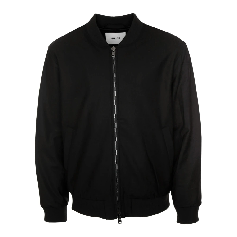 Nn07 Korte Bomberjack met Opstaande Kraag Black Heren