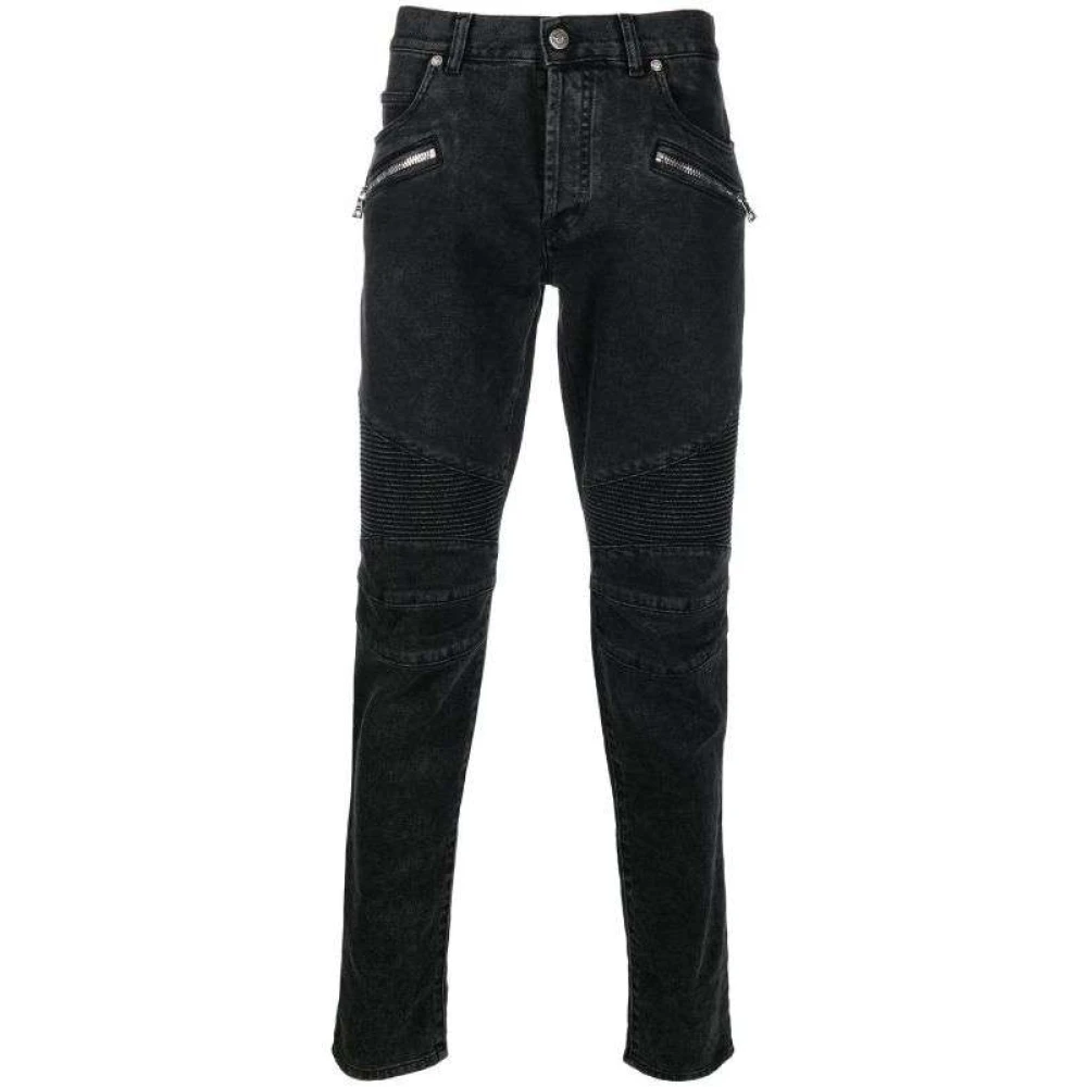 Balmain Moderne Skinny Denim Jeans Black Heren
