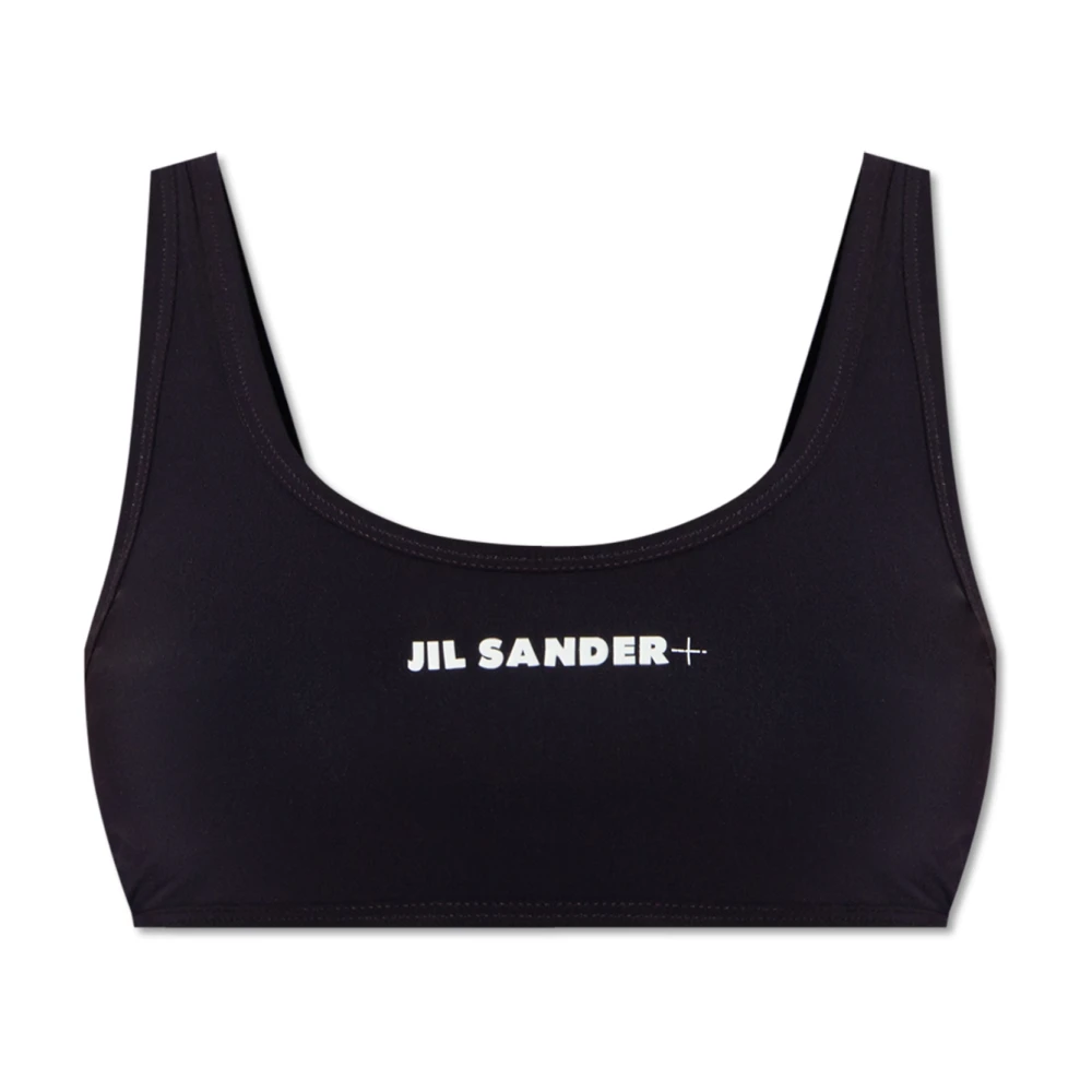 Jil Sander Bikini top met logo Black Dames