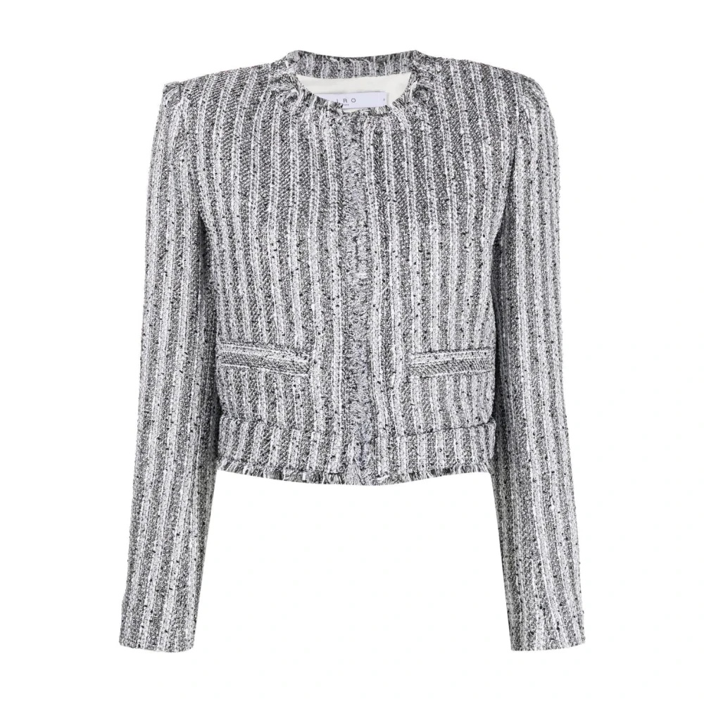 Iro Gray Tweed Jackets, Female, Xl, Casual Multicolour Blazer