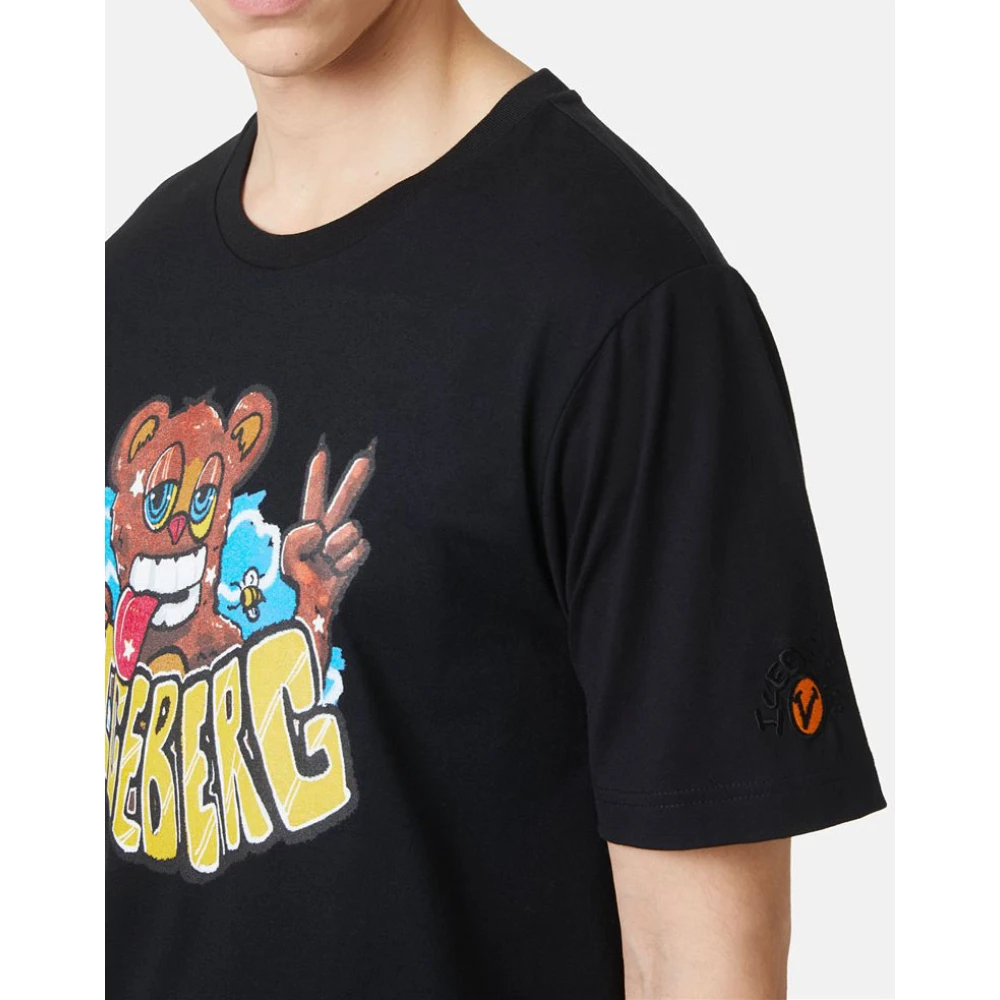 Iceberg T-shirt met beerprint en VXmee-logo Black Heren