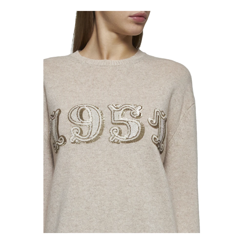 Max Mara 1951 Sequin Beige Sweater Beige Dames