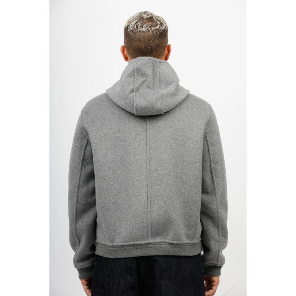 The Jack Leathers Omkeerbare Wol Dubbele Jas Gray Heren
