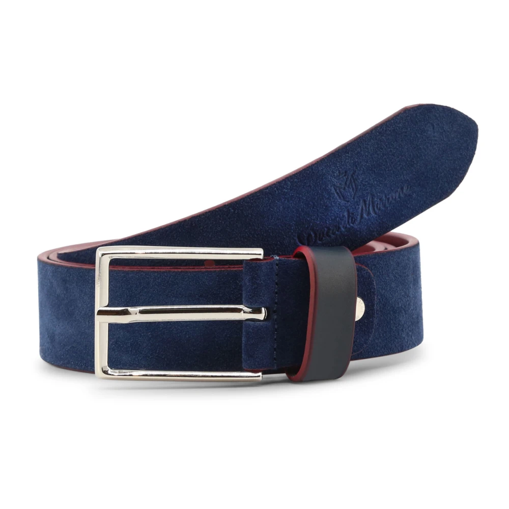 Duca di Morrone Blauwe leren riem voor mannen Blue Heren