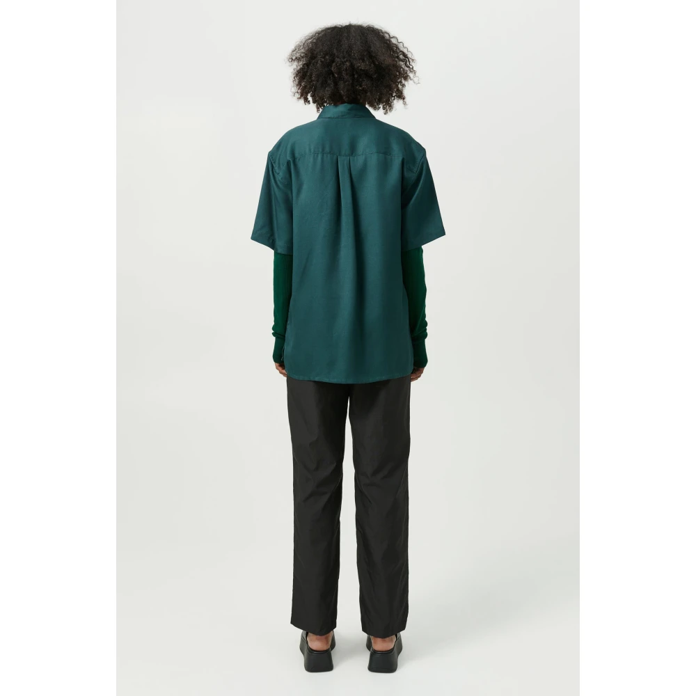 Soulland Relaxed Fit Korte Mouw Shirt Green Heren