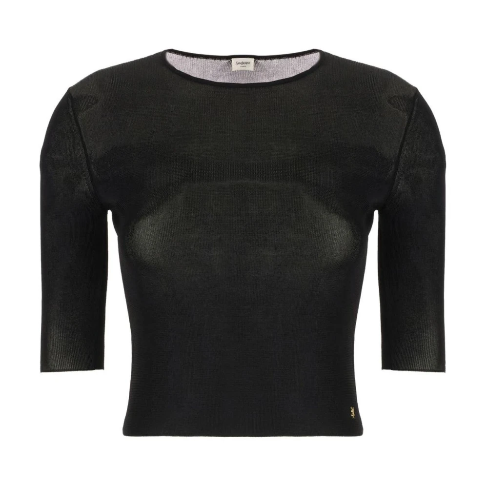 Saint Laurent Women's Black Cassandre Top