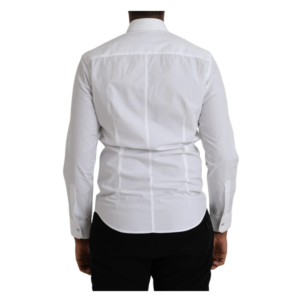 Dolce & Gabbana Wit Katoenen Martini Overhemdjurk White Heren