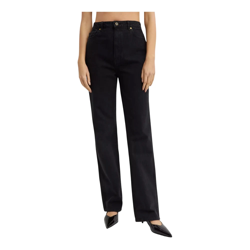 Khaite Women's Black Straight Fit Jeans, W28, Jeans Kyle