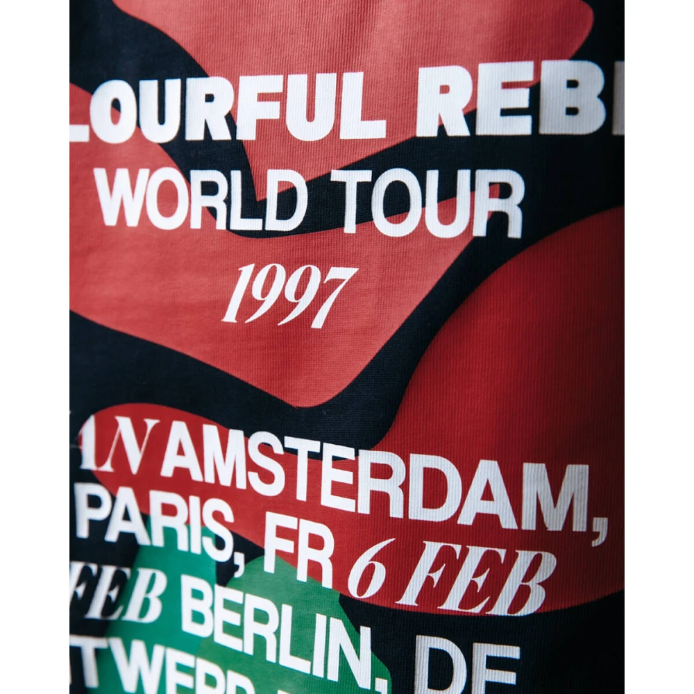 Colourful Rebel Wereldtour Rose Longsleeve Tee Black Dames
