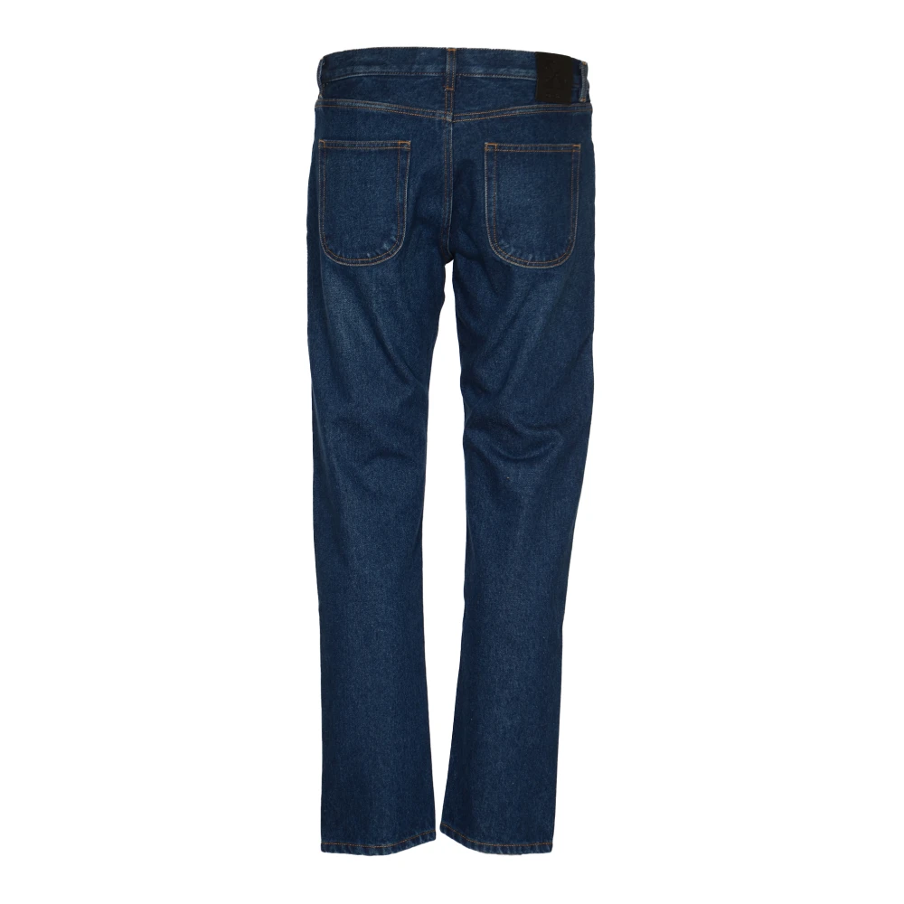 Off White Script Tapered Jeans Medium Blue Heren