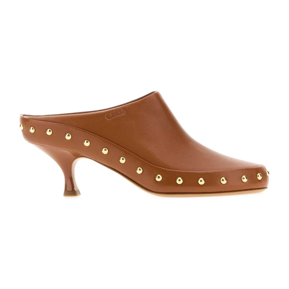 Chloé , Heeled Mules, Female, Brown, 8 Uk, Heeled Mules