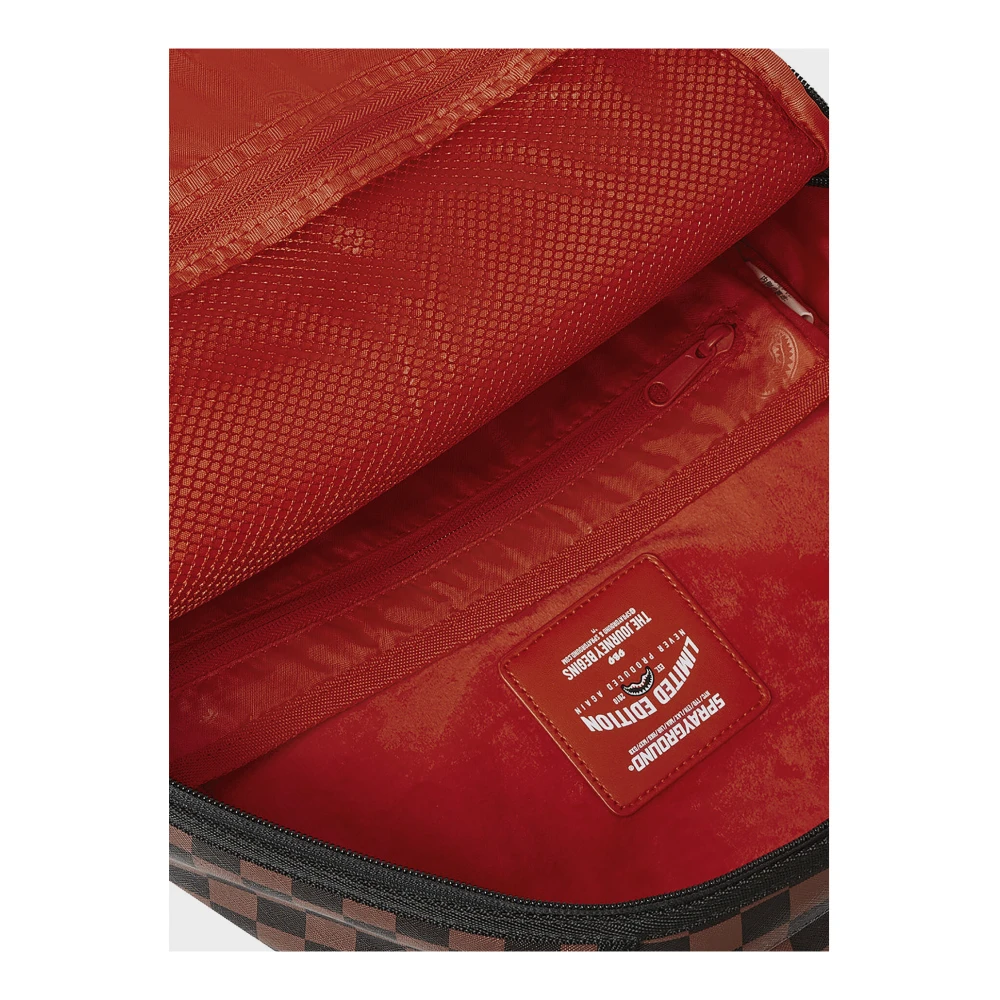 Sprayground Geëmbosseerde Check Unisex Rugzak Brown Unisex