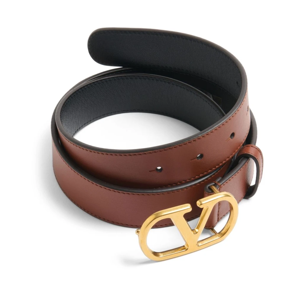 Valentino Garavani Bruin Leren Elegant Dames Riem Brown Dames