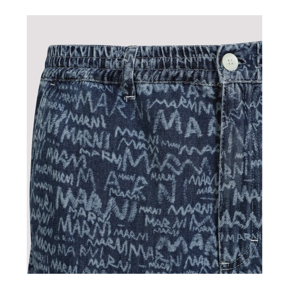 Marni Blauwe Kyaniet Broek Blue Heren