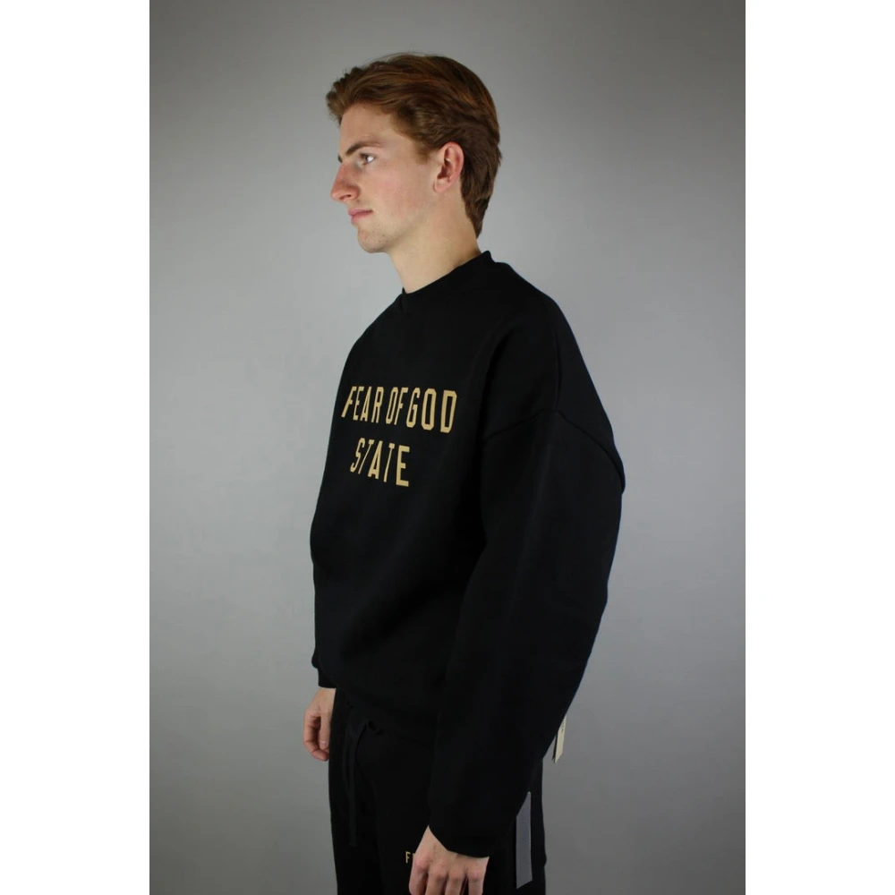 Fear Of God Fleece Crewneck Black Heren