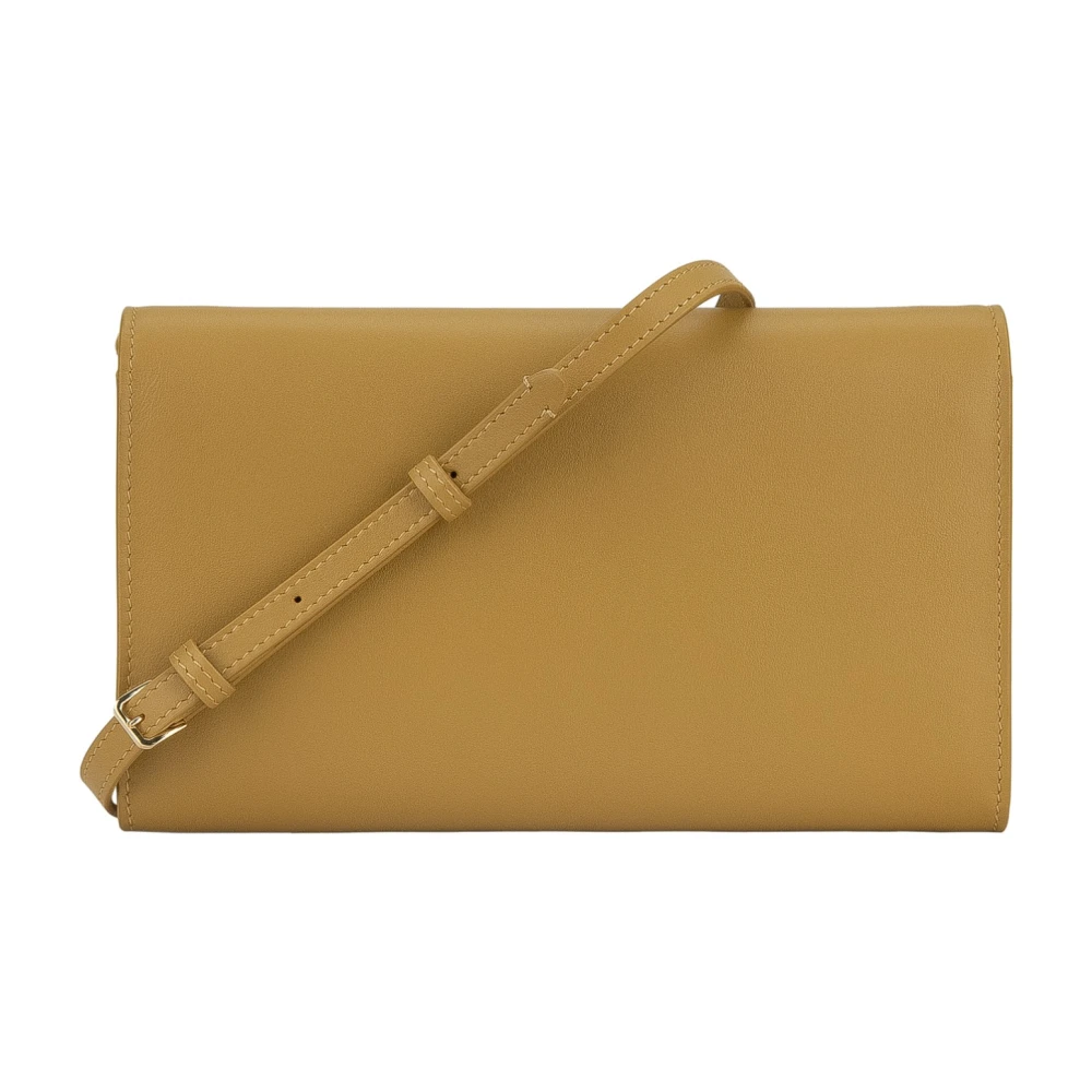 Burberry Leren schoudertas met knoopsluiting Yellow Dames
