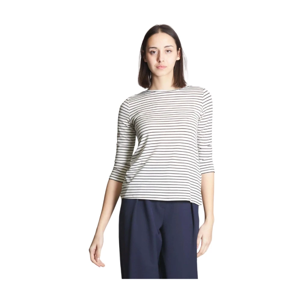 Marella Casual T-shirt met Scalo Design Blue Dames