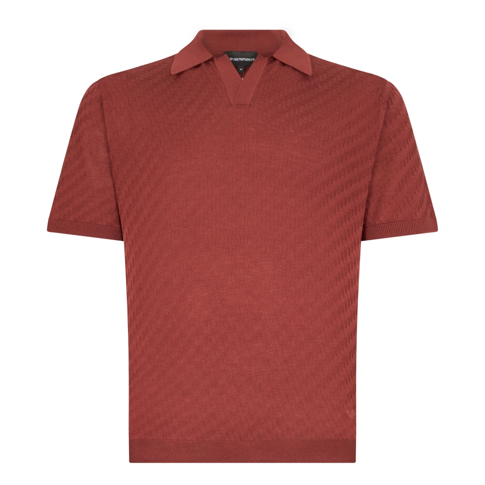 Emporio Armani Uomo Rosso Maglione In Maglia Strutturata