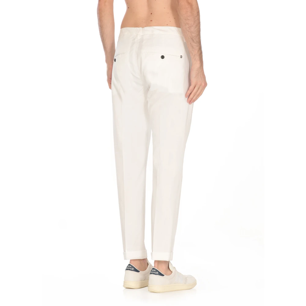 Dondup Witte Katoenen Broek met Zakken White Heren