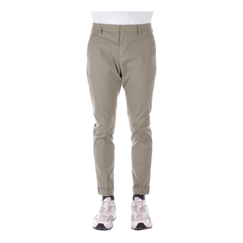 Dondup Men's Green Chinos,, Slim Fit Trousers W33