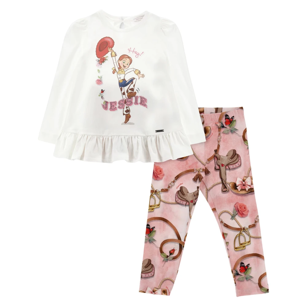Monnalisa Disney Toy Story Jessie Leggings Set - Female - Kids Sets - Pink - 4 Y - Kids