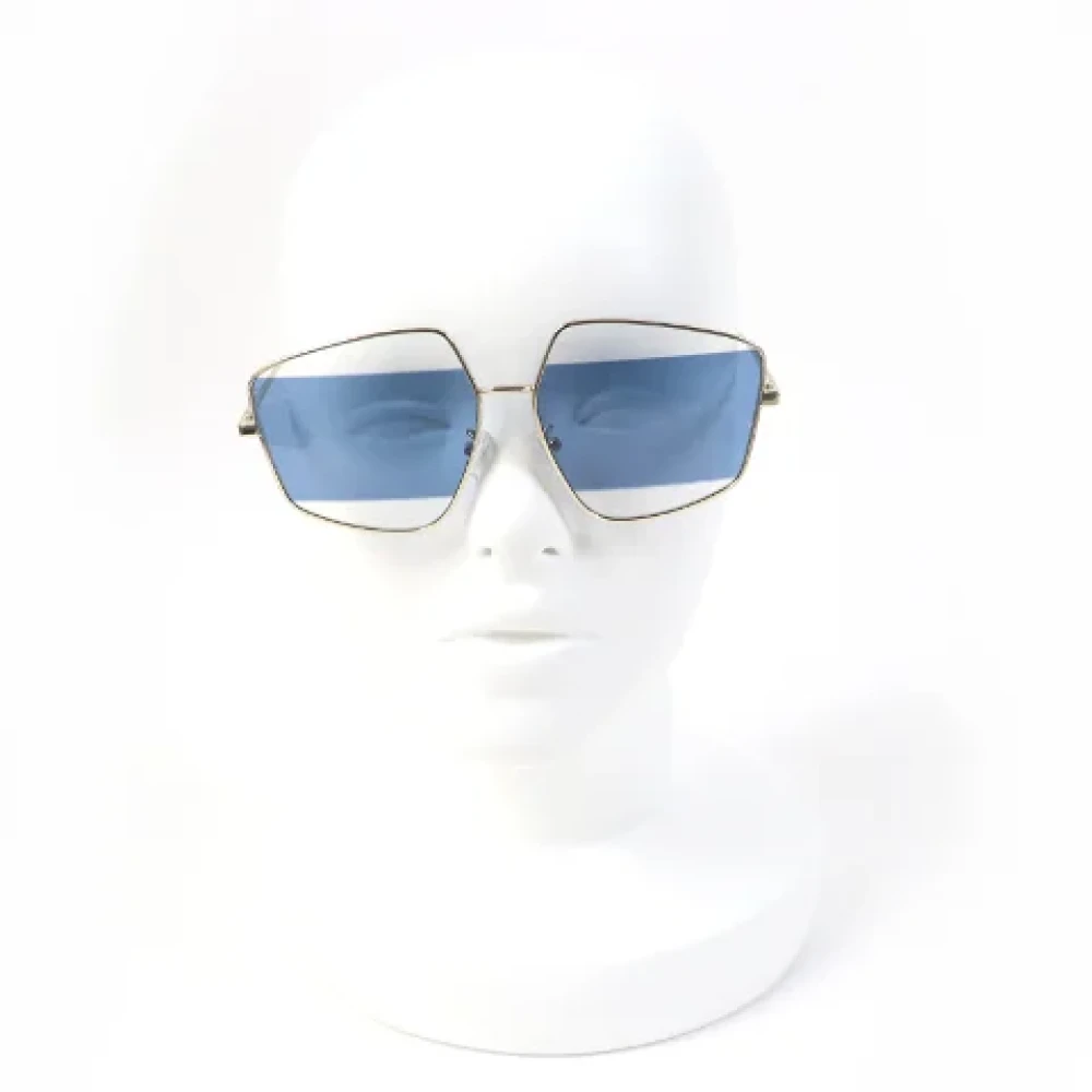Fendi Vintage Pre-owned Metal sunglasses Blue Dames