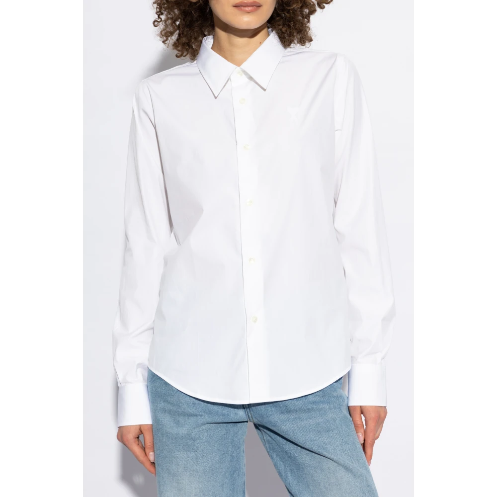Ami Paris Shirt met logo White Dames