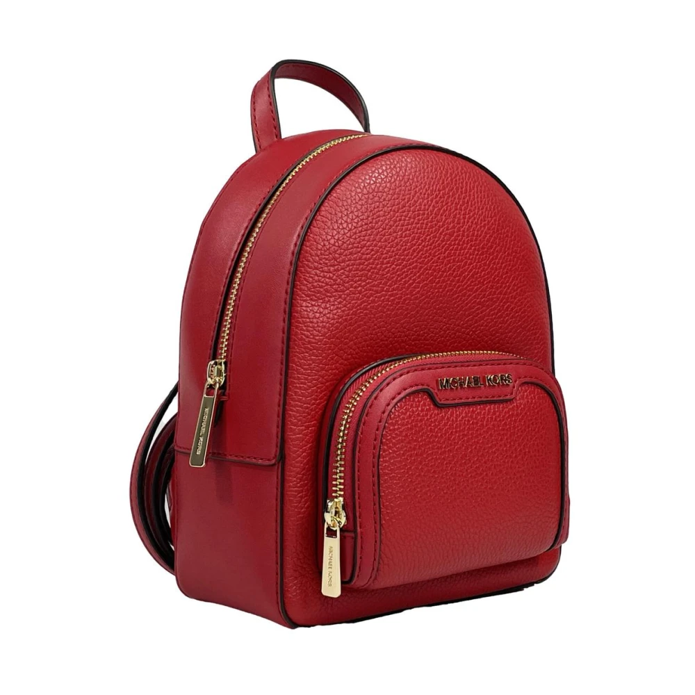 Michael Kors Rode Pebbled Leren Mini Rugzak Red Dames